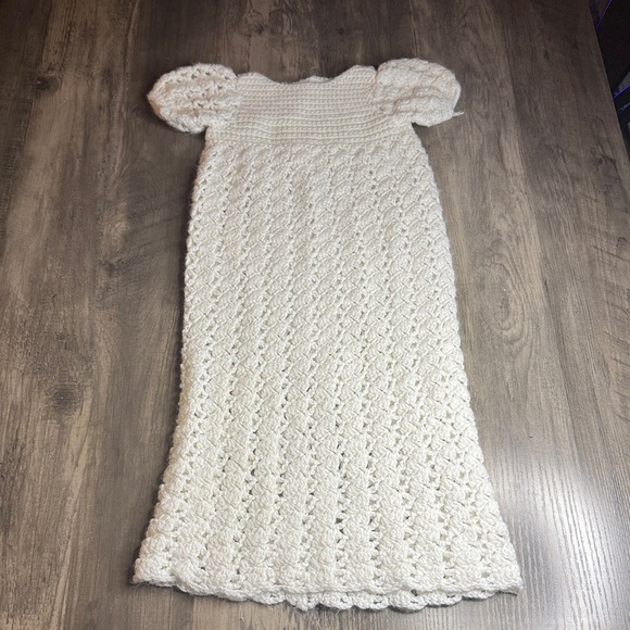 Handmade Other - Charming White Crochet Infant Dress